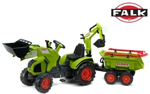 Falk Traktor Claas Axos Z Koparką I Wywrotką 1010Wh - Jeździki dla dzieci - miniaturka - grafika 3