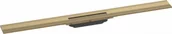 Odpływy liniowe - HANSGROHE 56052140 RainDrain Flex Element zewnętrzny odpływu 90 cm z możliwością przycięcia i do montażu przy ścianie brąz szczotkowany - miniaturka - grafika 1