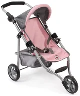 Wózki dla lalek - Bayer Chic Chic wózek dla lalek LOLA szaro różowy - miniaturka - grafika 1