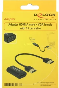 Delock Adapter AV HDMI VGA + kabel 65667 - Adaptery i przejściówki Delock Adapter AV HDMI VGA + kabel 65667 - Adaptery i przejściówki - miniaturka - grafika 2