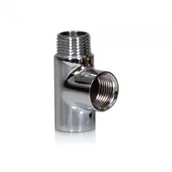 Zawory i kraniki - WARMTEC Trójnik do grzałki elektrycznej 1/2 Warmtec chrom - miniaturka - grafika 1