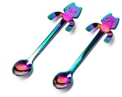 Gadżety dla niej i dla niego - Gadget Master Łyżeczki kotki 2 szt.TĘCZOWE - miniaturka - grafika 1