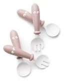 Baby Bjorn Sztućce, Powder Pink, 4 szt. - Sztućce dla dzieci - miniaturka - grafika 3