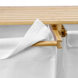 Kosz na pranie bambusowy HANOI podwójny - Kosze na bieliznę - miniaturka - grafika 7