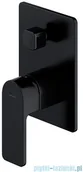 Baterie wannowe i prysznicowe - Omnires Baretti bateria natryskowa-wannowa podtynkowa z przełącznikiem czarny mat BA7835BL | - miniaturka - grafika 1