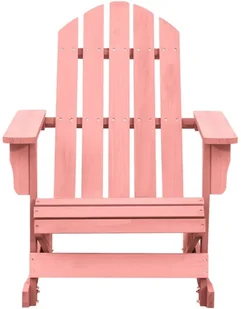 vidaXL Ogrodowy fotel bujany Adirondack, lite drewno jodłowe, różowy! 315887 - Fotele i krzesła ogrodowe - miniaturka - grafika 2