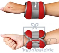 Pozostały sprzęt siłowy - Movit Neoprenowe ciężarki mankiety odblaskowe - 2 x 1 kg - miniaturka - grafika 1