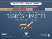 Notesy i bloczki - Clairefontaine Ingres Pastel kolor pad, sortowane, 30 x 40 cm, 130 G 96588C - miniaturka - grafika 1