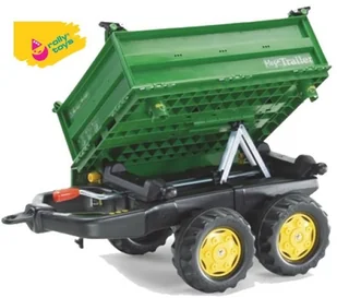 Rolly Toys Przyczepa wywrotka - Mega Trailer Zielona 122004 - Jeździki dla dzieci - miniaturka - grafika 2