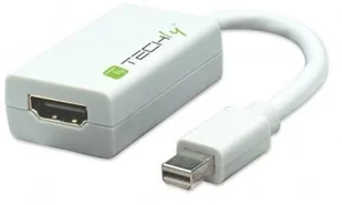 Techly Adapter Mini DisplayPort męski na HDMI żeński, biały, 15cm 304239 - Adaptery i przejściówki - miniaturka - grafika 3