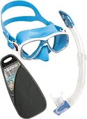 Sprzęt do nurkowania - Cressi Marea VIP New Premium Colorama zanurzenie zestaw/zestaw fajka do nurkowania (Made in Italy)., niebieski, jeden rozmiar DM1000058 - miniaturka - grafika 1