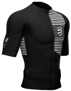 Compressport triathlonowa koszulka kompresyjna TRI POSTURAL SS TOP czarna - Koszulki sportowe męskie - miniaturka - grafika 2