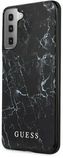 Guess Samsung S21 Plus GUHCS21MPCUMABK czarne hard case Marble - Etui i futerały do telefonów - miniaturka - grafika 3