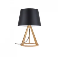 Lampy stojące - Spotlight Premium Collection Lampa stołowa Konan 6515174 SPOTLight Premium Collection czarna oprawa z drewna dębowego 6515174 - miniaturka - grafika 1