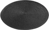 Obrusy i serwetki - Douceur d'intérieur Douceur dintérieur Podkładka na stół okrągła 35 cm kolor czarny 1790228 - miniaturka - grafika 1