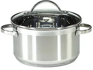 Rondle - Krüger Karl  garnek do mięsa, Ohio, rondel z pokrywą szklaną, wykonana ze stali nierdzewnej, do wyboru różne rozmiary, srebro, 20 cm 101020 O - miniaturka - grafika 1