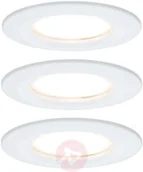 Oprawy, klosze i abażury - Paulmann Nova oprawa wpuszczana LED 3 szt., biała - miniaturka - grafika 1