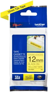 Brother TZES631 Taśma Laminowana - żółte tlo, czarny nadruk, 12mm - Etykiety do drukarek - miniaturka - grafika 3