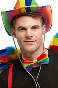 Dodatki do strojów karnawałowych - Smiffys Smiffys 50996 tęczowa muszka, uniseks dla dorosłych, wielokolorowa, jeden rozmiar 50996 - miniaturka - grafika 1