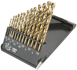 Graphite Wiertła Do metalu HSS-TiN 1.5-6.5mm komplet 13sztuk 57H198 - Wiertła - miniaturka - grafika 2