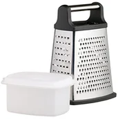 Siekacze tarki i szatkownice - Kitchen Craft Kitchencraft mcgratcol Master Class skrzynki tarka ze stali nierdzewnej z pojemnikiem na ścinki, stal, czarna, 12.5 x 16.2 x 25.5 cm MCGRATCOL - miniaturka - grafika 1