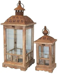 Pigmejka Komplet lampionów PIGMEJKA Candela, brązowy, 2 elementy - Świeczniki - miniaturka - grafika 3