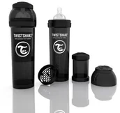 Butelki dla niemowląt - Twistshake Butelka antykolkowa, czarna 330ml - miniaturka - grafika 1