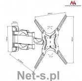 Inne akcesoria audio-wideo - Maclean Uchwyt ścienny do telewizora MC-743 30kg 13-50 VESA 400X400 - miniaturka - grafika 1