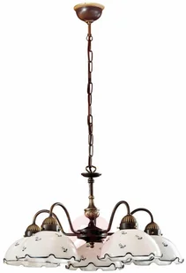 Kolarz Pięciopunktowa lampa wisząca Nonna biało-niebieska - Lampy sufitowe - miniaturka - grafika 2