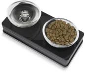 Miski dla kotów - Catit miska dla kotów szklana wkładka, 2 x 200 ml, czarny - miniaturka - grafika 1