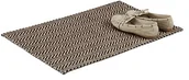 Wycieraczki - Relaxdays wycieraczka podłogowa wycieraczka ze wzorem zygzak, drzwi z juty, ręcznie podłogowa na zewnątrz, 40x60 cm, naturalny/czarny 10022343 - miniaturka - grafika 1
