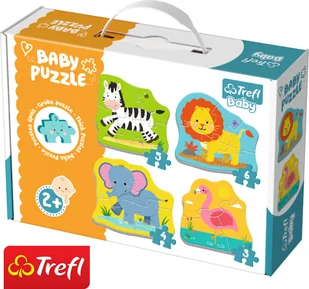 Trefl Baby Classic Zwierzątka na safari GXP-629702 - Układanki dla dzieci - miniaturka - grafika 4