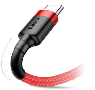 Baseus Kabel Cafule 2x USB-C QC 3A 1m PD red CATKLF-G09 - Kable USB - miniaturka - grafika 3