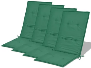 vidaXL Poduszki na krzesła ogrodowe, 4 szt., zielone, 120x50x3 cm - Poduszki ogrodowe - miniaturka - grafika 3