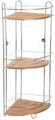 Półki łazienkowe - 5five Simple Smart Półka łazienkowa narożna wisząca 3-poziomowa bambusowa B01MZASCVH - miniaturka - grafika 1