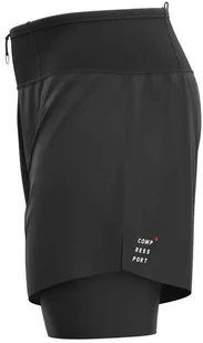 Compressport spodenki biegowe TRAIL 2-IN-1 SHORT czarne - Spodnie sportowe męskie - miniaturka - grafika 6