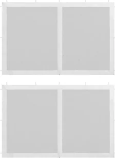 vidaXL Ścianki boczne do namiotu, 2 szt., siatkowe, białe - Pawilony ogrodowe - miniaturka - grafika 12