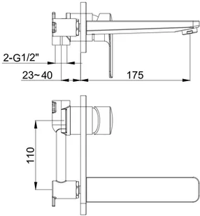 Kohlman Texen bateria umywalkowa podtynkowa chrom QW185T | - Baterie podtynkowe - miniaturka - grafika 2