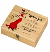 Zestawy do wina - Murrano Elektryczny korkociąg zestaw do wina w skrzynce z nadrukiem dla ZDW5-023 - miniaturka - grafika 1