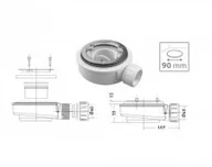 Syfony - Radaway Syfon do brodzików Kyntos i Teos HS1 HS1 - miniaturka - grafika 1