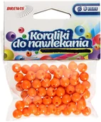 Półfabrykaty do biżuterii - Brewis Koraliki ozdobne pomarańczowe K8 8mm VB8864 - miniaturka - grafika 1