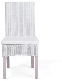 Beliani Zestaw 2 krzeseł rattanowych białe ANDES - Krzesła - miniaturka - grafika 4