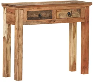 VidaXL Stolik konsola, 90,5x30x75 cm, drewno akacjowe i odzyskane 320381 VidaXL - Konsole i sekretarzyki - miniaturka - grafika 2