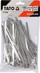 Yato OPASKI ZACISKOWE ZE STALI NIERDZEWNEJ 4.6X125MM 100SZT - Narzędzia warsztatowe - miniaturka - grafika 3