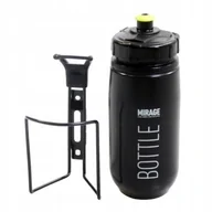 Shakery i bidony sportowe - Bidon + uchwyt Mirage 600ml czarny - miniaturka - grafika 1