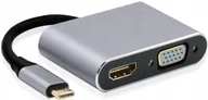 Adaptery i przejściówki - Hub Usb-c Adapter Przejściówka 4k Hdmi Vga MacBook - miniaturka - grafika 1