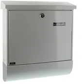 Skrzynki na listy - Burg Wächter Burg-Wächter Set Vario W zestaw ze skrzynka na listy, DIN A4, ze stali cynkowanej i pojemnik na gazety, biały Set Vario 86720 W - miniaturka - grafika 1