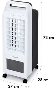 Klarstein Klarstein Cooler Rush, wentylator/chłodnica powietrza, 5,5 l, 45 W, pilot, 5 x pakiet lodowy ACO4-CoolerRushW - Klimatory - miniaturka - grafika 2
