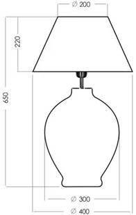 4concepts Stojąca LAMPKA sypialniana CAPRI L014041206 abażurowa LAMPA nocna szara przezroczysta L014041206 - Lampy stojące - miniaturka - grafika 3