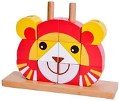 Układanki dla dzieci - ClassicWorld Piramidka klocki - Układanka kreatywna lew CL5106 - miniaturka - grafika 1